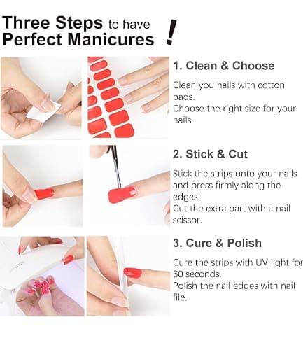 Wahrshei Vernis Autocollant UV | Rose Dégradé Autocollant Ongle Gel UV | 20pcs Film pour Ongles Autoadhésif | Gel Nail Stickers, Autocollants et Pochoirs Pour Nail Art thumbnail 5