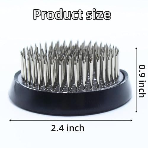 Floral Frogs for Flower Arrangements, 2.4" Round Metal Flower Frog Vase Arranger Pin Holder for Ikebana, DIY Flower Craft Arrangements (60mm Silver) thumbnail 2