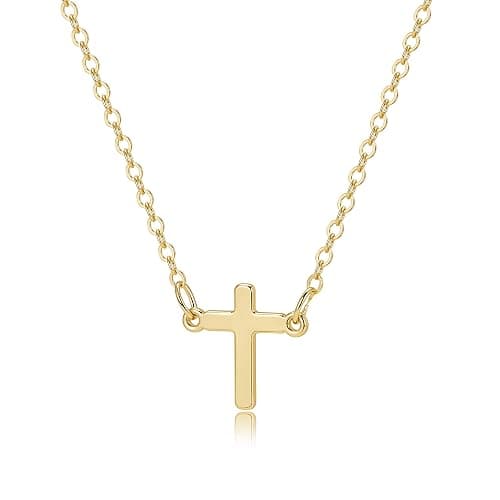 Gold Cross Necklace - Image 1