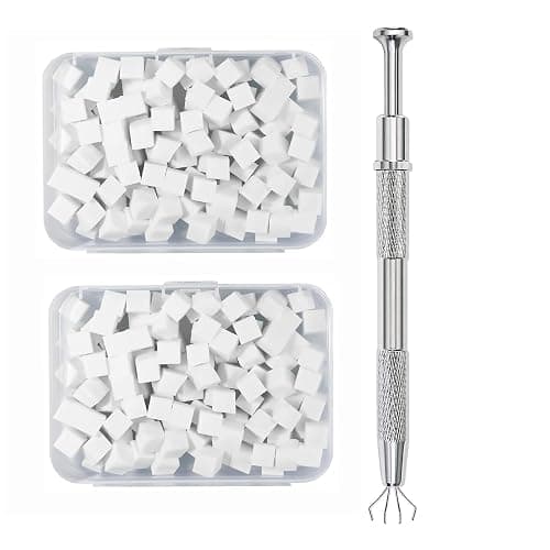 Nagelkunst Schwammpinsel,200 Stück Nail Art Schwämme mit Metallgreifer,Nagels Zubehör Sponge,Nagel Pinsel,Maniküre Zubehör für Nägel,um eine Vielzahl von Gradient Nail Art Patterns zu Erstellen - Image 1