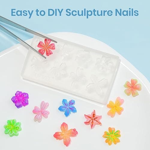 3D Sculpting Gel for Nail Art Clear Molding Gel for Nails with UV Nail Lamp | Non Stick Hand Hard Gel for Nails with Dual Form for Carving Patterns Decoration Nail Art Home Manicure DIY thumbnail 5