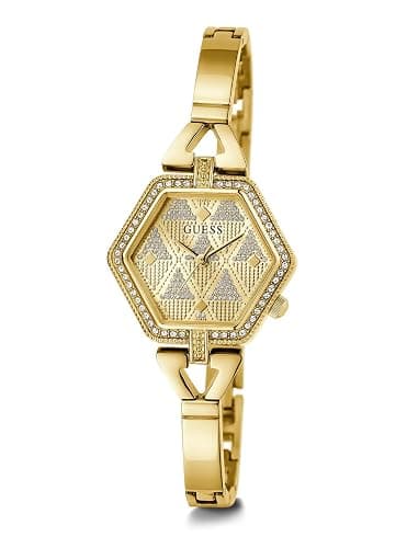 GUESS Gold-Tone Hexagon Analog Watch thumbnail 4