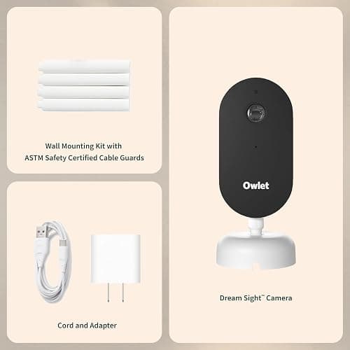 Owlet Dream Sight (Gen 3) Smart Video Baby Monitor | 2K HD Camera w/Night Vision | Detects Crying, Motion & Temperature | Customizable Alerts | Two-Way Talk | Secure Wi-fi thumbnail 7