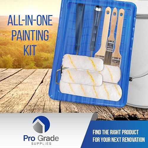 Pro Grade Paint Roller Kit, Brush & Roller,10 Piece Set, Wall Painting Naps for Professionals & Homeowners - All Paints & Stains, Washable, Reusable, Easy to Clean, Superior Absorbency. thumbnail 5