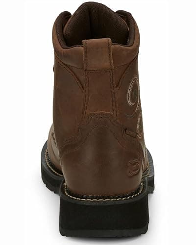 Justin Katerina 6" Steel Toe Waterproof Work Boot - Women's Lace-Up, Floral Stitch, J-Flex Comfort, Durable Leather Exterior thumbnail 4