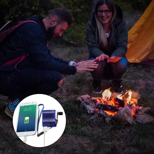 Hand Cranked Charger, USB Hand Crank Phone Charger Hand Power USB Charger for Outdoor Hiking Camping thumbnail 5