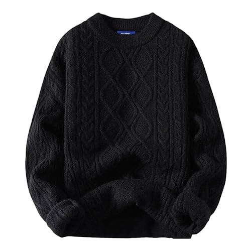 Aelfric Eden Oversized Sweater 90s Vintage Cable Knit Long Sleeve Women Heavy Crewneck Pullover - Image 1