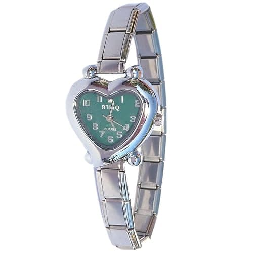 NewCharms Green Heart Italian Charm Watch with Bracelet - Image 1