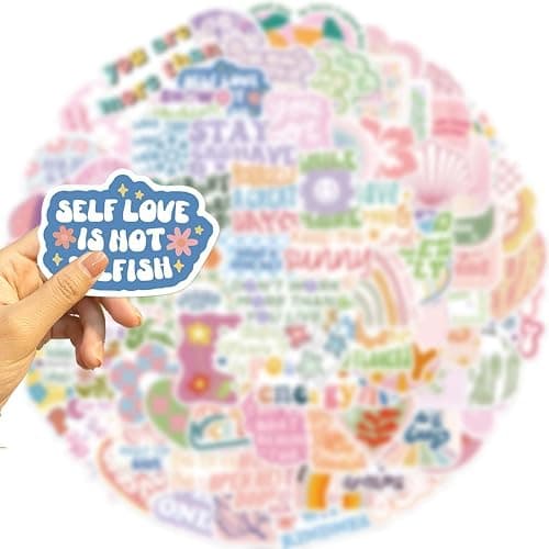 Cute Preppy Stickers Pack for Girls Women Kids 100pcs Vinyl Waterproof Aesthetic Stickers for Water Bottles Laptop Phone Pink Aesthetic Preppy Stuff, Things, Inspirational Positive Motivational Decals thumbnail 4