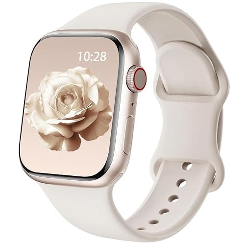 Patented Upgraded Silicone Strap Compatible with Apple Watch Straps 38mm 40mm 41mm 42mm(Series 10) for Women Men,Soft and Breathable Sport Watch Bands for iWatch Series 10 9 8 7 6 5 4 3 2 1 SE - Image 1