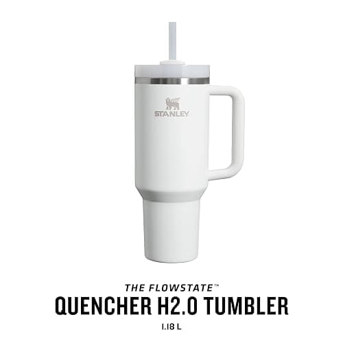 STANLEY Quencher H2.0 Flowstate Tumbler 1.2L - Cold for 11 Hours - Iced for 48 Hours - Metal Water Bottle with Straw, Handle and Lid - Dishwasher Safe - Travel Mug for Cold Drinks - Frost thumbnail 3