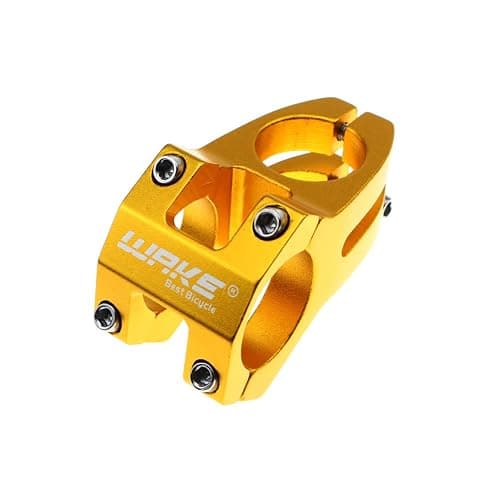 31.8 Stem 45mm Bike Stem Wake Mountain Bike Stem Short Handlebar Stem for Most Bicycle, Road Bike, MTB, BMX, Fixie Gear, Cycling (Aluminum Alloy, Black Blue Gold Red) - Image 1