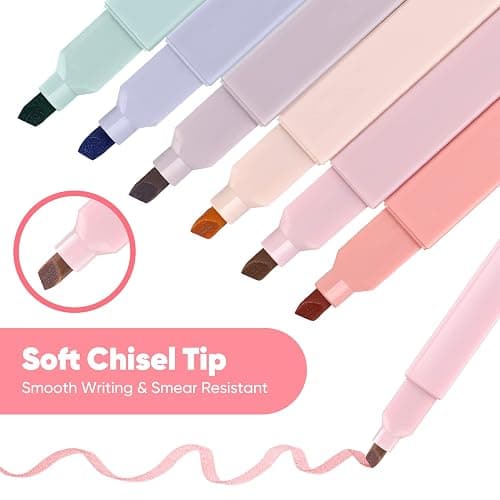 Taotree Aesthetic Cute Highlighters Assorted Colors, Bible Highlighters and Pens No Bleed, Mild Soft Chisel Tip Pastel Markers Pens for Journaling Note Taking School Stationary Supplies (Sunny) thumbnail 4