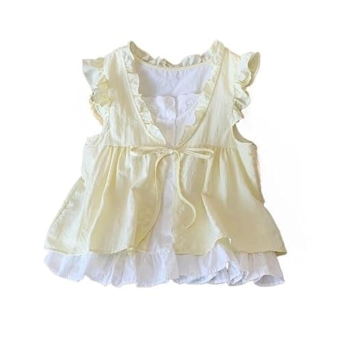 LRF Coquette Cute Front Tank Tops Crop Sleeveless Pleated Babydoll Shirts Y2K Aesthetic Plaid Going Out Tees - Image 1