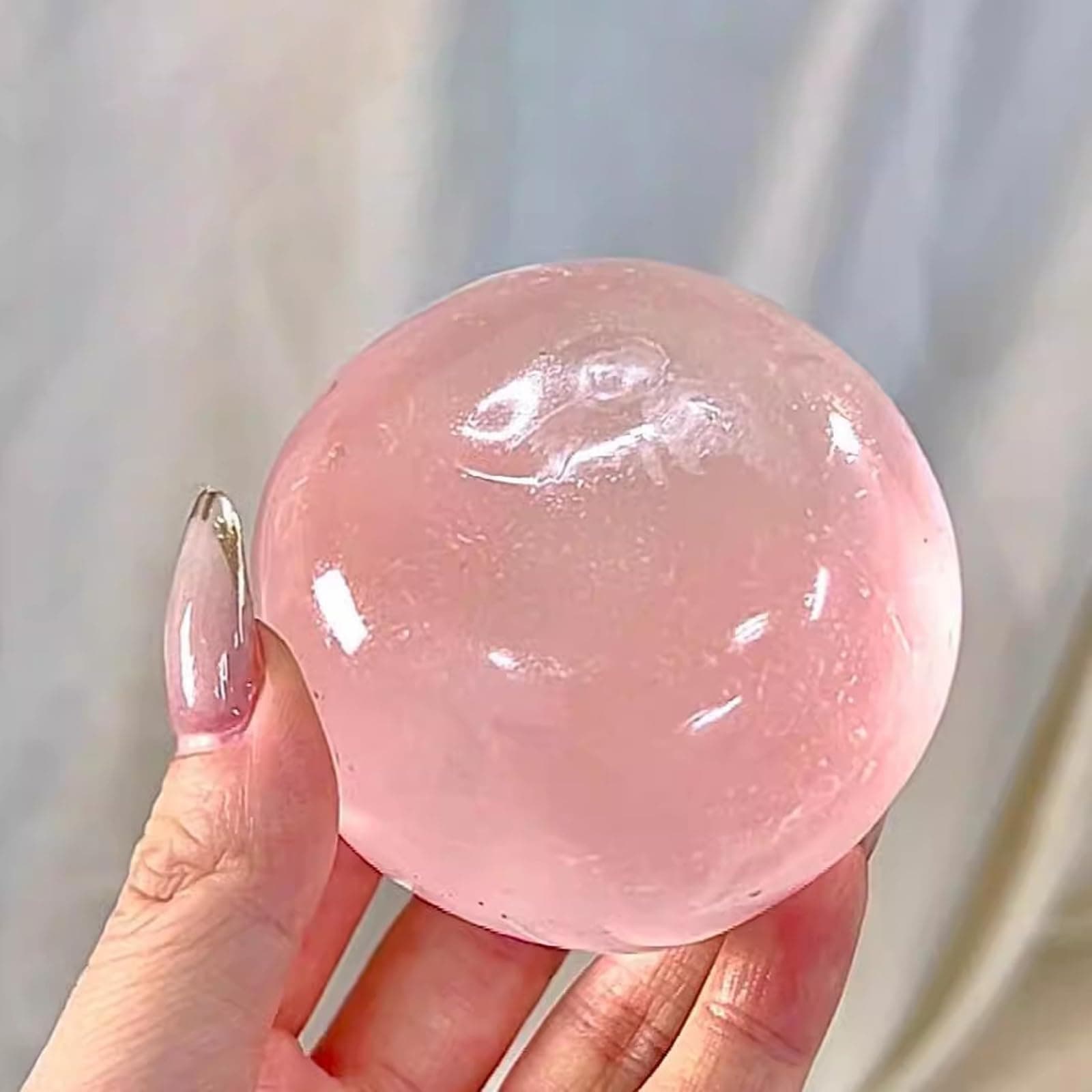Coconut Oil Stres s Ball Squishies, Slow Rising Coconut Oil Squeeze Ball Clear Jelly Fidget Stres s Balls, Non-Sticky, Easy to Clean thumbnail 2