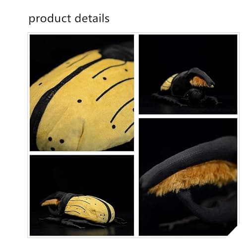 lilizzhoumax Simulation Great Halberd Beetle Plush Toy 10inch Cute Realistic Stuffed Animal Wild Halberd Beetle Insect Toy, Super Soft Atlas Beetle Plush Home Decoration Animal Toy birthday for Kids thumbnail 4