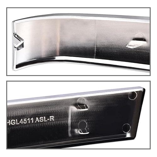 PIT66 Grille Trim Set, Compatible with 2003-2007 Chevy Silverado 1500 Classic HD 2500 3500 LH RH Driver & Passenger Side, 2 Pcs, (Chrome) thumbnail 5