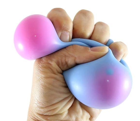 Curious Minds Busy Bags 2 Color Changing Doh Filled 2.5" Stress Balls - Shaving Cream Like Dough Filling - Squishy Gooey Shape-able Squish Sensory Squeeze Balls (2 Random Colors) thumbnail 8