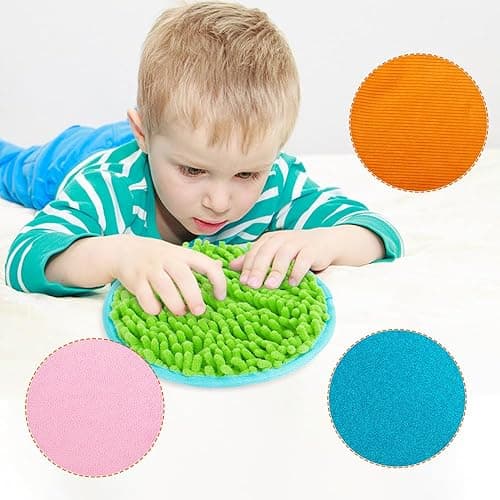 Sensory Mini Mats with Storage Bag Assorted Textured Play Mat Educational Tactile Sensory Toys for Autistic Children Kids Baby Toddler with Sensory Issues Fidgeting Activity thumbnail 8