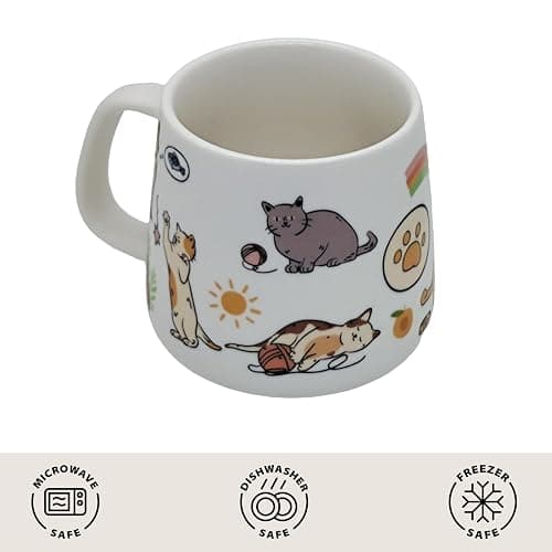 Lipitaley Cat Mug - Cute Stoneware Cat Coffee Cup, Perfect For Mocha Latte, Cappuccino, Espresso, Tea - Dishwasher Safe, 12oz thumbnail 4