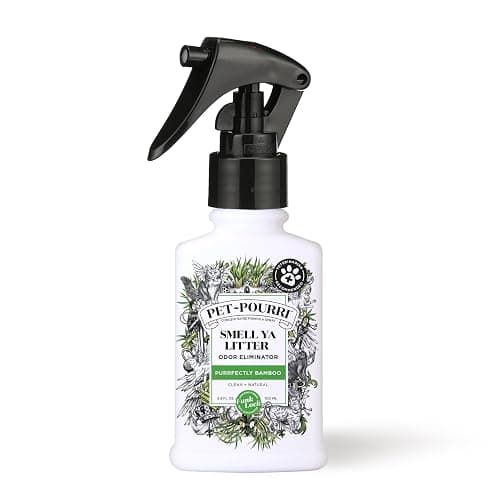 Pet-Pourri Smell Ya Litter Cat Litter Deodorizer Spray, Purrfectly Bamboo 3.4 Fl Oz, Up to 170 Uses, Pet Odor Remover with Essential Oils for Air, Carpet, Urine, Vet Recommended, Bergamot Bamboo Scent - Image 1