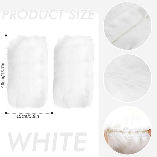 XEPST Faux Fur Fuzzy Leg Warmers Furry Boot Covers for Women, Warm Fuzzy Boot Cuff Boot Sleeves Leg Warmers for Party Costume thumbnail 3