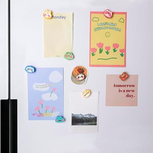 8 Pcs Cute Animal Refrigerator Magnets - Pet Decor for Photos, Notes, Menus | Fridge, Locker & Metal Board thumbnail 2