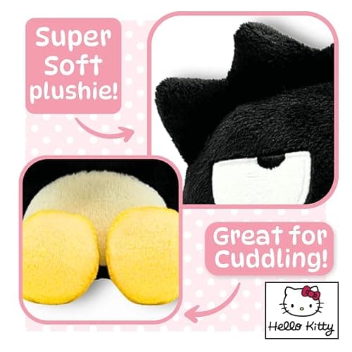 Official Sanrio Badtz Maru Plush Toy 15cm Sitting | Authentic Hello Kitty & Friends Character Doll | Soft Collectible Gift for Kids, Teens, Adults & Sanrio Fans | Black Penguin Made of Polyester thumbnail 3