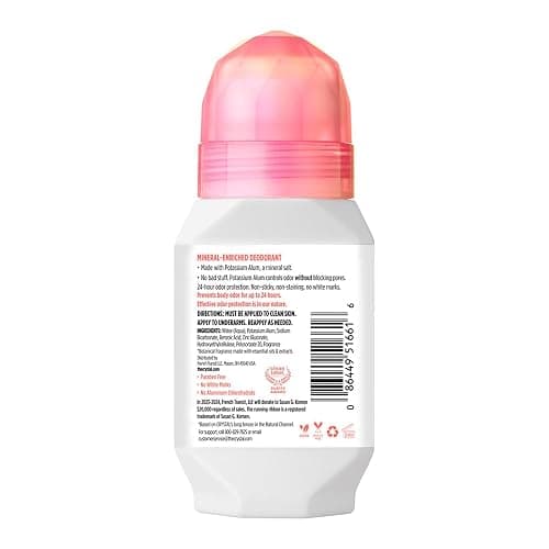 CRYSTAL Mineral Deodorant Coconut Vanilla Roll-On Body Deodorant With 24-Hour Odor Protection, Paraben Free, 2.25 FL OZ (Packaging May Vary) (2.25 Fl Oz/66ml) thumbnail 2