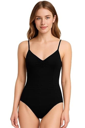WYHDY Leotards for Women Camisole Gymnastics Leotard Drawstring, Full Front Lining thumbnail 3