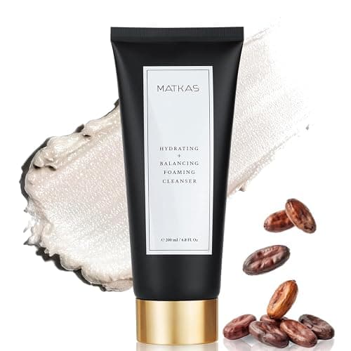 MATKAS Korean Cocoa Seed Hydrating + Balancing Foaming Facial Cleanser - 200mL, Moisturizing Face Cleanser for Dry Skin, Ceramides Face Wash, Korean Gentle Facial Cleanser for Women, Men - Image 1