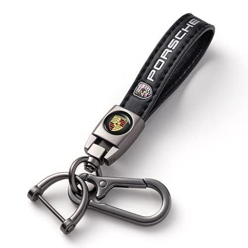 Qiuerte Car Keychain Keyring for Automobile,Car Key Lanyard for Women&Men,Leather Key Chain for KeyFob Holder Replacement - Image 1