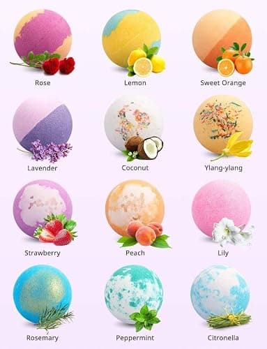 12 PCS Bubble Bath Bombs - Enjoy a Relaxing and Aromatherapy Bath with These Fizzy Bath Bombs Infused Multiple Fragrances thumbnail 2