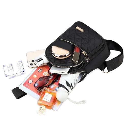 AOSTIHOT Small Sling Backpack for Women, Chest Bag Daypack Crossbody for Travel Sport Running Hiking Black thumbnail 7