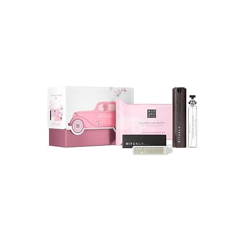 RITUALS The Ritual of Sakura Autoparfum Geschenkset – Enthält ein Autoparfum, eine Packung Autotücher und einen wiederverwendbaren Holzhalter mit 2 nachfüllbare Lufterfrischern - Image 1