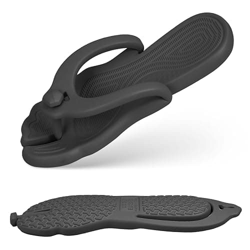 Rosoz Flip Flops for Women Men Foldable Travel Slippers Lightweight Shower Shoes Non-Slip Quick-Dry Bathroom Camp Beach Sandals - Image 1