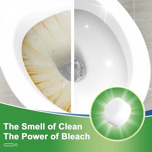Msvvko Toilet Bowl Cleaner Tablets - 30 Pack Automatic Cleaners with Bleach, Slow-Releasing Toilet Tank Cleaners for Deodorizing & Descaling, Household Toilet Cleaners against Tough Stains thumbnail 3