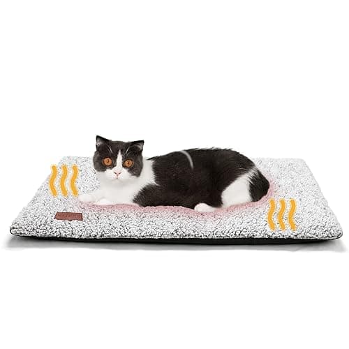 Self Warming Cat Bed Self Heating Cat Dog Mat 24 x 18 inch Extra Warm Thermal Pet Pad for Indoor Outdoor Pets with Removable Cover Non-Slip Bottom Washable Non Electric - Image 1