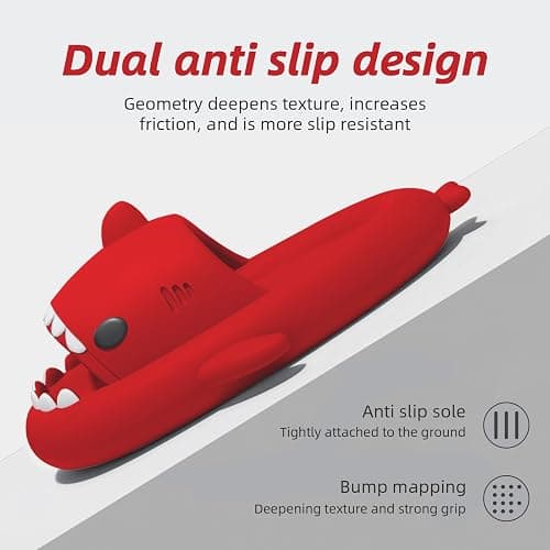 rosyclo Shark Cloud Slippers, Shark Cute Slides for Women Man,Summer Slipper Sandals for Boys Girls Spa Platform Shoes Non-Slip Beach Open Toe Beach Sandals Shower Couple Shoes thumbnail 3