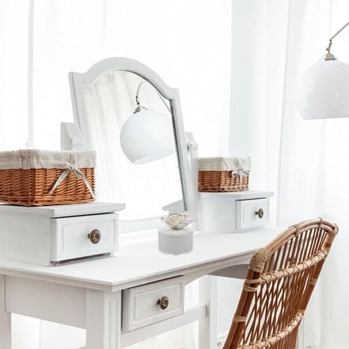KALLORY Ceramic Jewelry Box with Lid Small Round Floral Trinket Organizer White Necklace and Ring Holder Decorative Storage for Home thumbnail 8