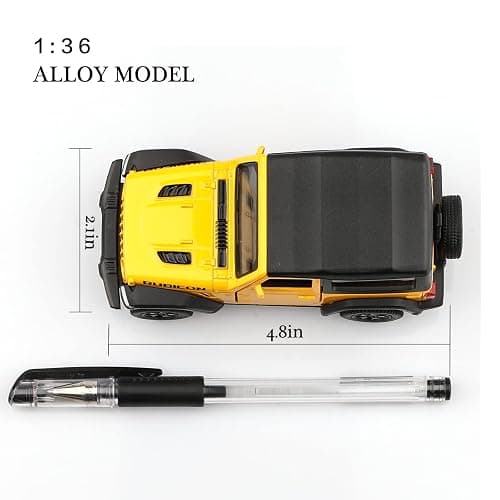 TOKAXI 1/36 Scale Jeep Wrangler 2dr Diecast Car Models,Pull Back Vehicles Toy Cars,Cars Gifts for Boys Girls thumbnail 2