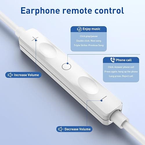 USB C Headphones for iPhone 17 16 15 Pro Max, 2 Pack Wired Earbuds USB C Wired Headphones with Microphone & Remote, Noise Isolating Earphones for iPad Pro/iPad Air, Galaxy S25 S24 S23 Ultra thumbnail 3