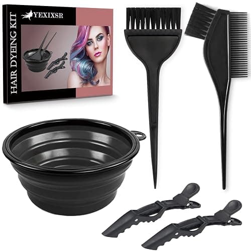 Yexixsr 5Pcs Hair Bleach Kit, Hair Dye Brush, Hair Color Bowl, Clip | Professional Salon Hair Coloring Products for Hair Highlighting and Hair Bleaching at Home thumbnail 7