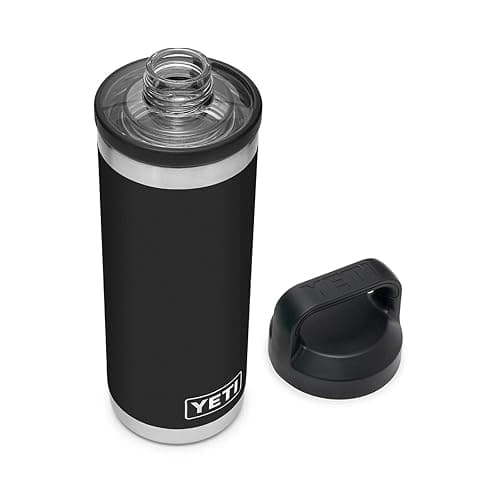 YETI Rambler 18 oz Bottle, Vacuum Insulated, Stainless Steel with Chug Cap, Black - Image 1