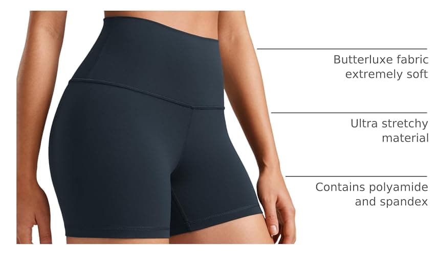 CRZ YOGA Butterluxe Biker Shorts 4'' - High Waisted Booty Workout Volleyball Yoga Womens Spandex thumbnail 4