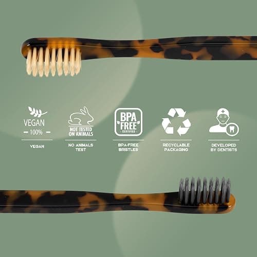 Isshah Biodegradable Eco-Friendly Cellulose Acetate Toothbrushes - 8 Count thumbnail 2