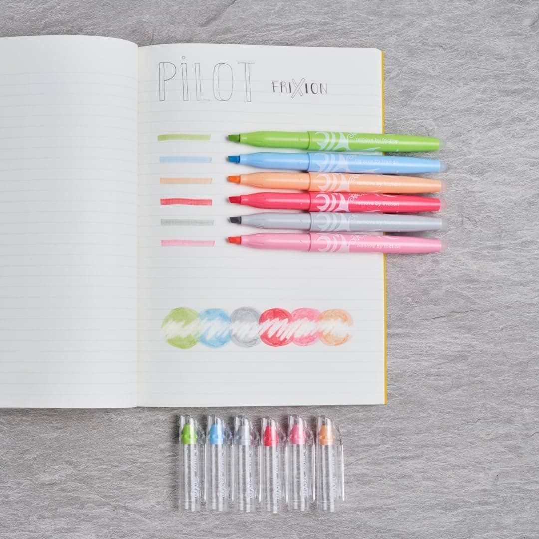 Pilot FriXion Erasable Highlighters Light Natural Assorted 6 Pack thumbnail 2