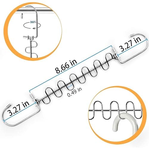 KLEVERISE 4 Pack Metal Space Saving Hangers, Stainless Steel Hangers Space Saving for Clothes, Magic Cascading Space Saving Closet Clothing Hanger Organizer Space Saver, College Dorm Essentials thumbnail 2