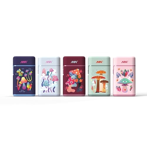 MK Lighter Torch Flame Pocket Lighters, Refillable and Multipurpose, Ideal for Candles, BBQ, Camping, and Everyday Use (Mushroom Design) thumbnail 4