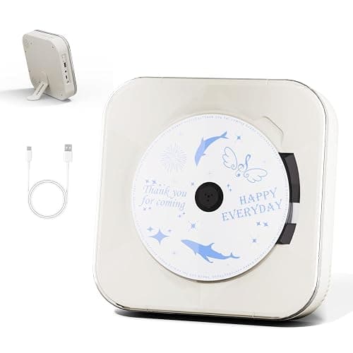 Portable CD Player with Transparent Lid, Speakers, Bluetooth, USB Port - Image 1